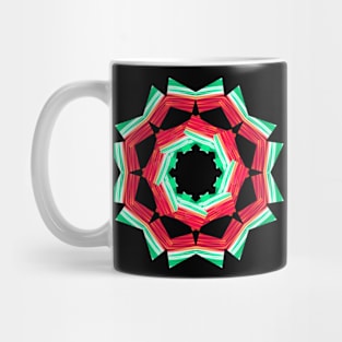 Red and green mandala Mug